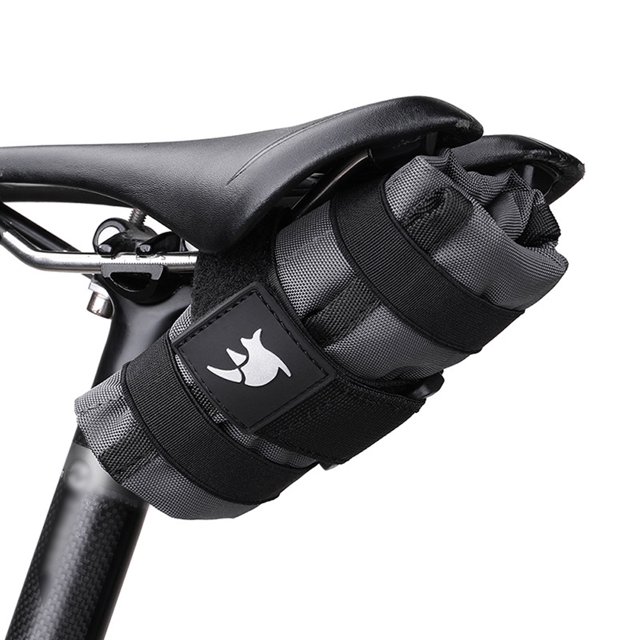 Rhinowalk Rhinowalk Compact Bike Tool Pouch - Foldable Saddle Bag for Road & Mountain Bikes, Grey, Lightweight & Durable Polyester Design