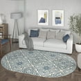 thumbnail image 7 of Madison Traditional 5' x 7' Oval Cream Polypropylene Indoor Area Rug, 7 of 7