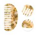 thumbnail image 2 of Unique Bargains 1 Pc Spotted Pattern Hair Comb Yellow Acetate Sheet, 2 of 5