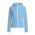 thumbnail image 6 of Viluyesy Women's UPF 50+ Sun Protection Jackets Full Zip Hooded Long Sleeve Slim Fit Quick Dry Yoga Running Workout Outdoor Tops, 6 of 8