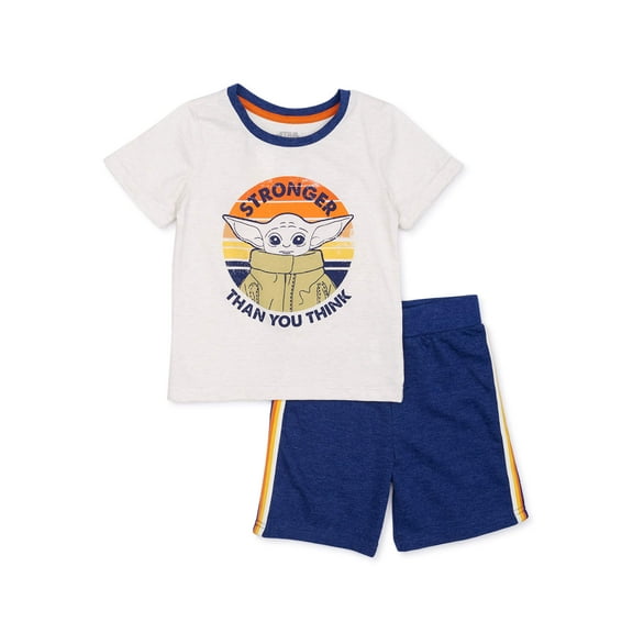 Baby Yoda Baby Boy & Toddler Boy T-Shirt & Shorts Outfit Set, 2-Piece (12M-5T)