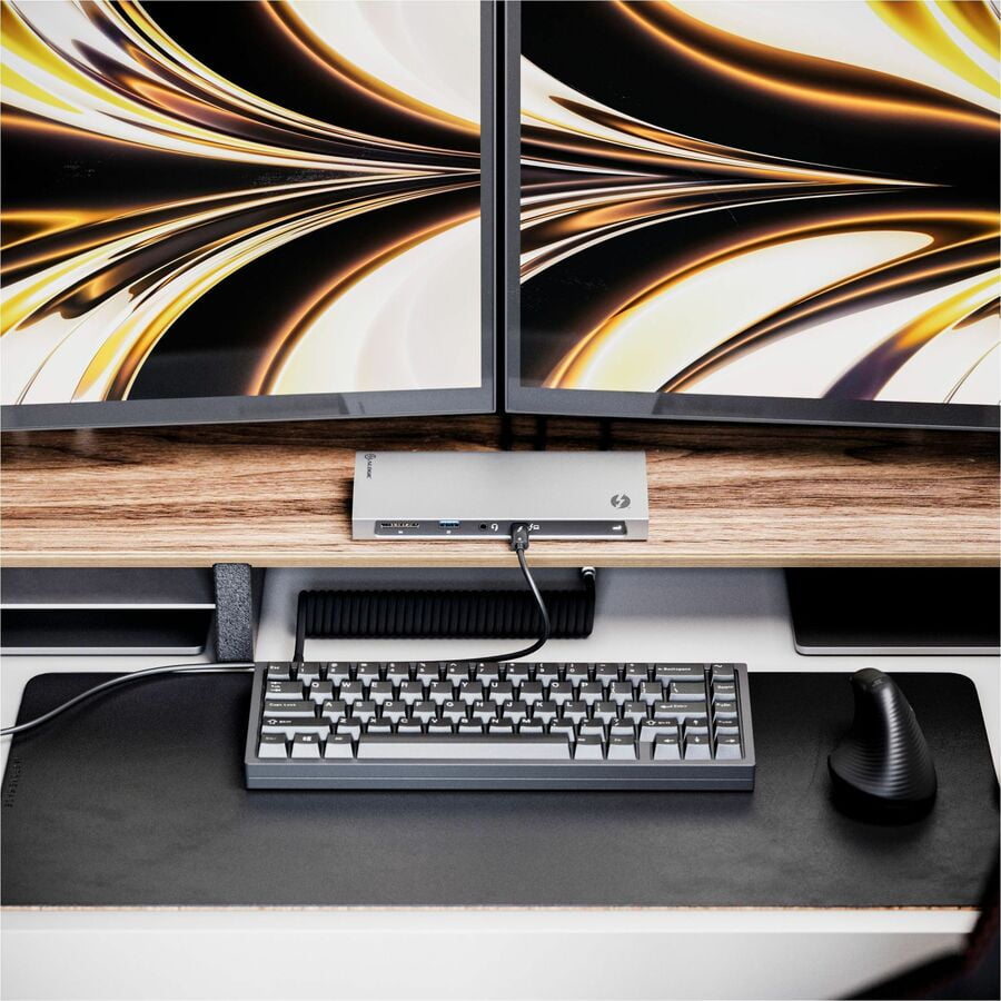 Alogic Thunderbolt 4 docking station with ultra-fast data transfer, 100W power delivery, and support for dual 8K or triple 4K displays