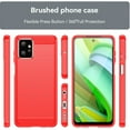 thumbnail image 6 of For Samsung Galaxy S24 5G Hybrid Texture Brushed Metal Soft TPU Sillicone Flexible Rubber Slim Fit Rugged Shockproof Phone Case Cover by Xpression - Red, 6 of 10