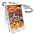 thumbnail image 2 of Hot Wings Pizza (24" X 36") Standard A-Frame Signicade, Includes Decal Applied To Stand, 2 of 4