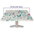 thumbnail image 5 of Nappes Ajustées à Bord Élastique pour Table, Motif Feuille Imprimé sur Nappe en Polyester Résistant aux Taches, pour Restaurant Intérieur Ou Fête Patio Extérieur, Convient pour Table Carrée 48 Pouces x 48 Pouces, 5 of 5