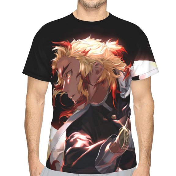 Demon Slayer Kimetsu No Yaiba Unisex 3d Pattern Printed Short Sleeve T-Shirts Casual Graphics Tees Small