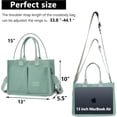 thumbnail image 3 of LHSHID Canvas Tote Bag for Women,Laptop Bag Work Tote Bag Women Crossbody Purse Handbag Shoulder Travel Messenger Gym Tote, 3 of 6