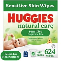 Huggies Natural Care Sensitive Baby Wipes, Unscented, 3 Refills, 624 Total Ct (Select for More)