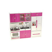 PowerTRC My Modern Kitchen Full Deluxe Kit | Battery Operated Kitchen Playset | Refrigerator, Stove, Sink
