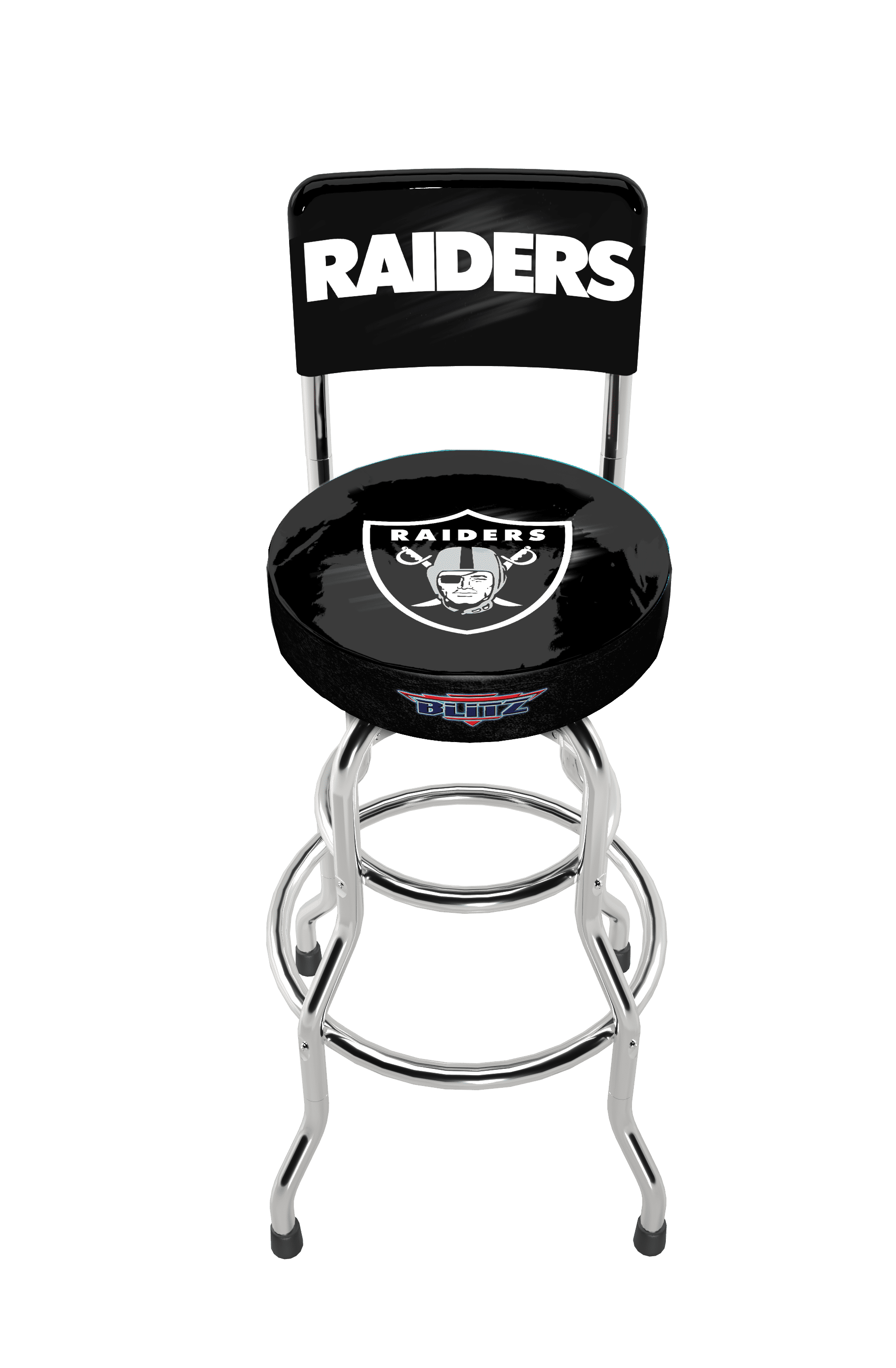 Las Vegas Raiders NFL Blitz High Back Adjustable Swivel Stool, Arcade1Up