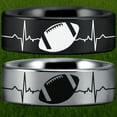 thumbnail image 2 of Tungsten American Football Lifeline Ring, 2 of 6