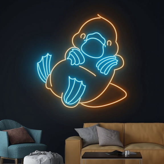 Handmadetneonsign Platypus Neon Light, Platypus Led Light, Platypus Led Sign, Platypus Neon Sign