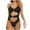 Black, variant on Ausyst Swimsuit Women Sexy Halter Siamese Swimsuits Bikini Print Beachwear Set, Summer Clearance!