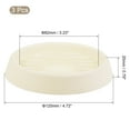 thumbnail image 2 of Uxcell Waved Base Plastic Round Plant Drip Tray 3pcs Cream 4.7", 2 of 5