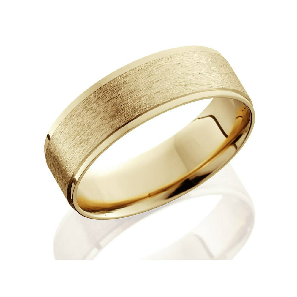 Pompeii3 Mens 14K Gold 6mm Comfort Fit Wedding Ring Band