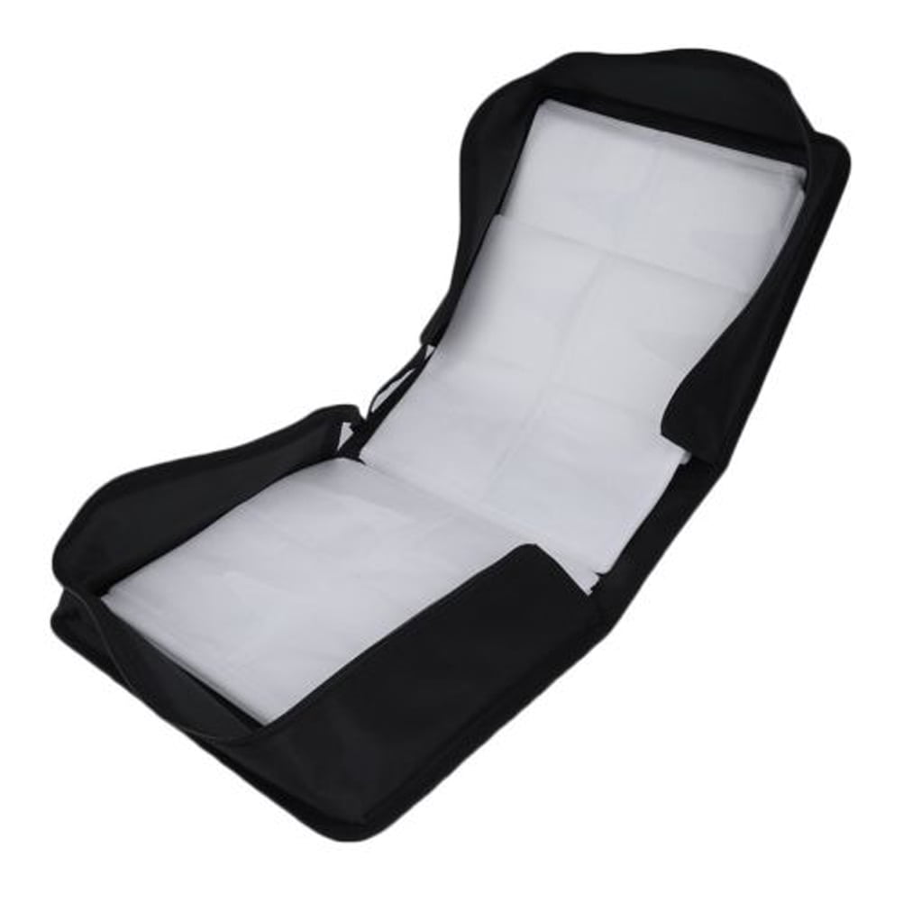 WEAVILUX Black CD Storage Case with Sleek Rectangular Design for Home, Office, and Organization