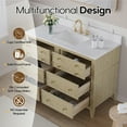 thumbnail image 7 of ANGELES HOME 48" Bathroom Vanity with Sigle Sink Combo, Modern Undermount Bathroom Sink Cabinet with 6 Drawers, Freestanding Bathroom Vanities, Soft Closing, Solid Wood, 7 of 7
