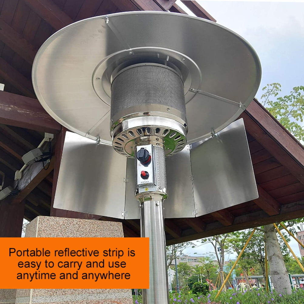 Valatala Patio Heater Reflector Shield Outdoor Heaters Foldable Reflector Shield Natural Gas And Propane Patio Heaters Walmart Com