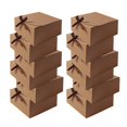 thumbnail image 1 of Cajas de regalo WLUSEAXI, paquete de 12 unidades con tapa, papel kraft marrón, 1 of 7