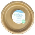 thumbnail image 2 of Party City Disposable Paper Plates, 16 Count (Gold) - Go Brightly Classic Everyday Lunch Paper Plates, 8.5" - Premium Party Supplies, 2 of 2