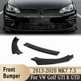 thumbnail image 2 of 3Pcs Front Bumper Spoiler Lip for Volkswagen VW Golf GTI GTD R R-Line MK7 MK7.5 2013-2020 Lower Bumper Protector Modification, 2 of 6