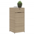 thumbnail image 2 of vidaXL Garden Storage Cabinet Beige 55x55x111 cm Poly Rattan, 2 of 5