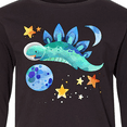 thumbnail image 4 of Inktastic Stegosaurus Space Dinosaur with Stars and Planet Long Sleeve Youth T-Shirt, 4 of 5