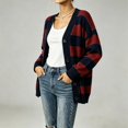 thumbnail image 7 of yillto Women Cardigan V Neck Button down Striped Sweater Knit Long Sleeve Loose Cardigans S-XXXL, 7 of 7