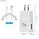 Kit de Charge Rapide Adaptatif - Chargeur Mural Auto+home+câble de Données Usb Compatible avec Alcatel 7 / REVVL 2 Plus - Kit d'Accessoires 4 en 1 - Blanc – image 4 sur 9