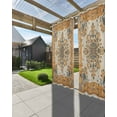 thumbnail image 3 of nqOlkjepod Outdoor Curtains for Patio Waterproof, Burnt Orange Boho Outdoor Privacy Panels Grommet, Southwestern Ethnic Geometric Blackout Outside Curtains for Porch/Cabana/Pergola 54"x84", 2 Panels, 3 of 8