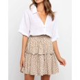 thumbnail image 4 of Femmes Été Mignon Taille Haute Jupe Volants Imprimé Floral Swing Plage M., 4 of 8