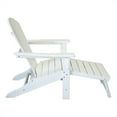 thumbnail image 4 of Hampton White Outdoor Patio Adirondack Chair with Hideaway Ottoman, 4 of 8