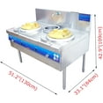 thumbnail image 2 of PreAsion Commercial Double-head High Fire Stove With Baffle and Water Basin Wok Range Burner Stainless Steel 12.2" 110V, 2 of 14