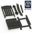 thumbnail image 5 of Patio Slat Rocking Chair, HDPE Plastic Weather Resistant Porch Rocker,Black, 5 of 8