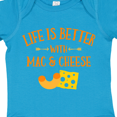 thumbnail image 4 of Inktastic Life's Better Mac & Cheese Boys or Girls Baby Bodysuit, 4 of 5