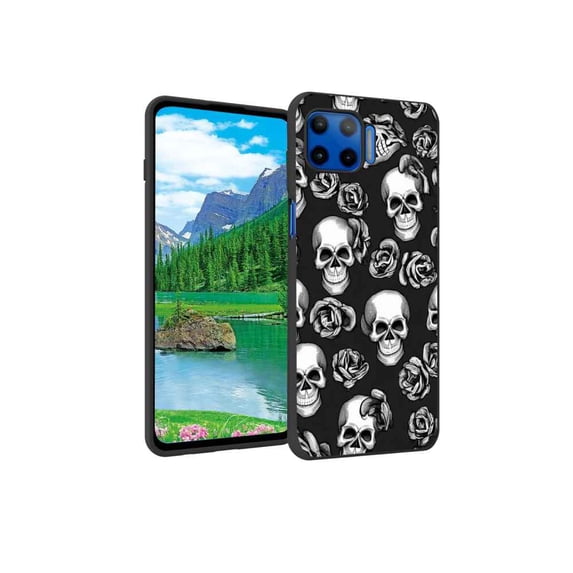 Compatible with Moto One 5G Phone Case, Skull-5 Case Silicone Protective for Teen Girl Boy Case for Moto One 5G