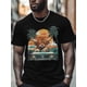 thumbnail image 1 of Men's T-Shirt Yak Driving A Convertible Graphic Tees Cotton Crew Neck Men's Short Sleeve Basic Tshirts, 1 of 7