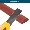 thumbnail image 3 of REGALWOVEN Collapsible Shower Barrier Stopper Triangle Water Guard Blocker for Wet and Dry Separation Brown 39 inch, 3 of 6