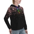 thumbnail image 6 of Honeii Rose Gold Glitter1 Pattern Womens Oversized Hoodies Long Sleeve Sweatshirts Pullover Fall Outfits with Pocket-, 6 of 7