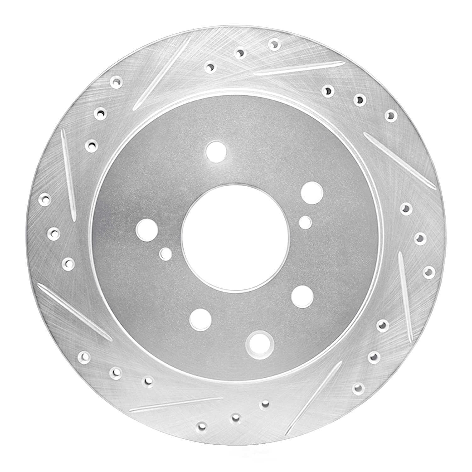 Dynamic Friction Company 631-68004L DFC Brake Rotor - Drilled And Slotted - Silver