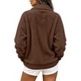 thumbnail image 5 of Enjoytime Fleece Jacket Women Collared Long Sleeve Zip Up Coat Fall Winter Warm Cozy Casual Plus Size Clothes with Pocket, 5 of 8