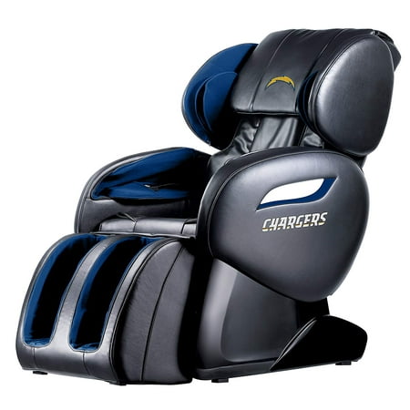 BestMassage NFL Los Angeles Chargers Electric Full Body Shiatsu Massage Chair Foot Roller Zero Gravity with Heat