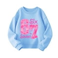 thumbnail image 2 of Kids Girl Sweatshirts Love Print Six Seven Sweatshirt for Girls Casual Long Sleeve Pullover Fall Clothes Cute Clothes for Girls 8-9 Years, 2 of 5