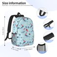 thumbnail image 5 of Rateoe Sailboats Anchors Pattern Student Backpack Water-resistant Backpack 15-inch Laptop Backpack Lightweight Adjustable School Backpack, 5 of 6