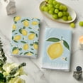 thumbnail image 3 of Sm:)e Lemon Flower Summer Kitchen Towels Dish Towels, 18x26 Inch Seasonal Summer Decoration Hand Towels Set of 2, 3 of 7