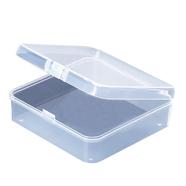 Inteprter Contenedores organizadores de cuentas transparentes cuadradas de caja de plástico portátil para organizar Almacenamiento y organización del hogar Inteprter HA059921-00