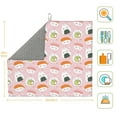 thumbnail image 3 of Honeii Cute Sushi (2) for Dish Drying Mat for Kitchen Counter, Non-slip Rubber Backed, Hide Stain Kitchen Super Absorbent Draining Mat, Dish Rack Pad, 3 of 8