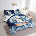 thumbnail image 3 of Homewish Boys Girls Crystal Ball Twin Bedding Sets 7-Piece,Xmas Snowman Snowflake Bedding Comforter Set Microfiber,Merry Christmas Breathable Sheet Sets,Super Cozy Room Decor,Reversible, 3 of 8