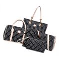 thumbnail image 5 of 6Pcs/Set Leather Handbags Set Shoulder Bags Clutch Black, 5 of 5