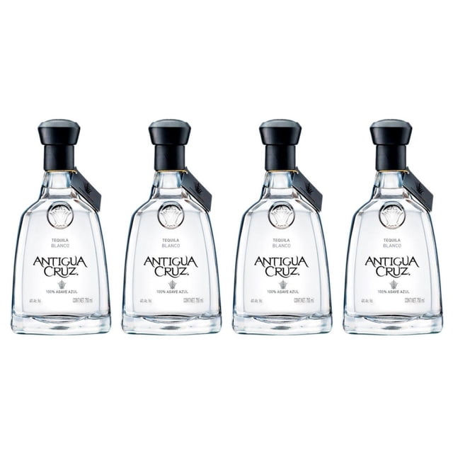 Pack de 4 Tequila Antigua Cruz Blanco 100% 750 ml
